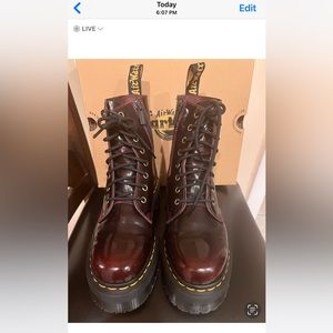 Dr. Martens Cherry Red Air Wick Jadon Boots